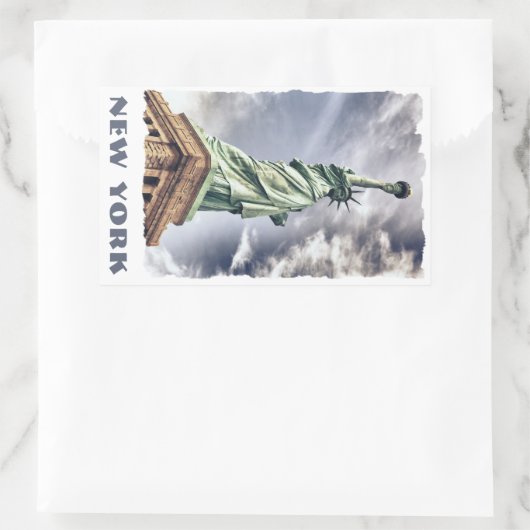 Vrijheidsbeeld aangepaste tekst stickers (Tas)