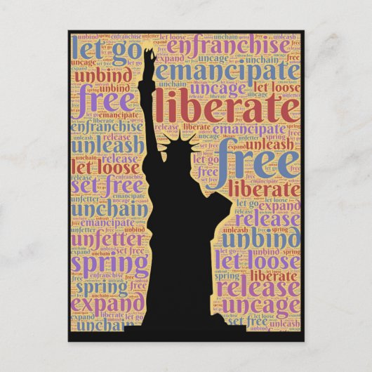 Vrijheidsbeeld Amerika Briefkaart (Voorkant)