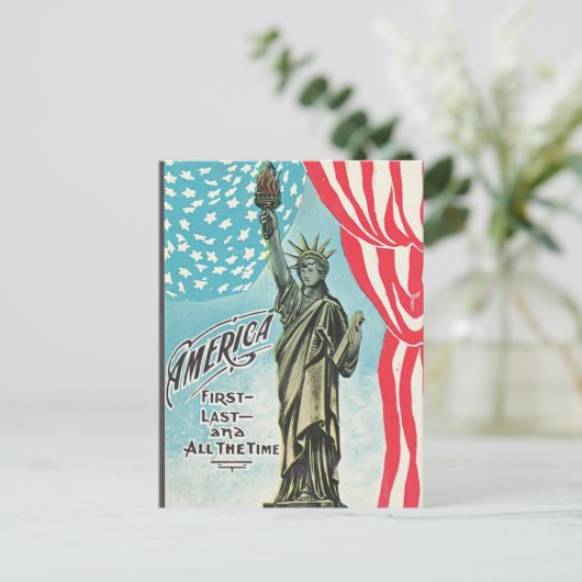  Vrijheidsbeeld Amerika eerste Briefkaart (Staand voorkant)