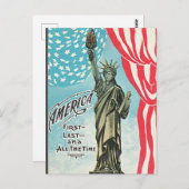 Vrijheidsbeeld Amerika eerste Briefkaart (Voorkant / Achterkant)