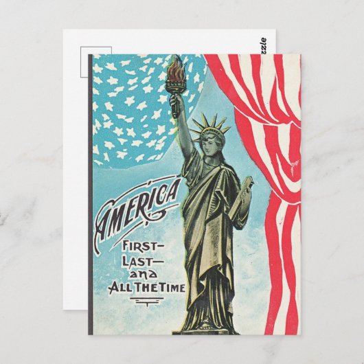 Vrijheidsbeeld Amerika eerste Briefkaart (Voorkant / Achterkant)