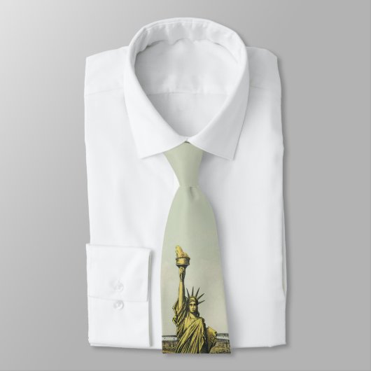 Vrijheidsbeeld Antiek Currier & Ives Print Stropdas (Gebonden)