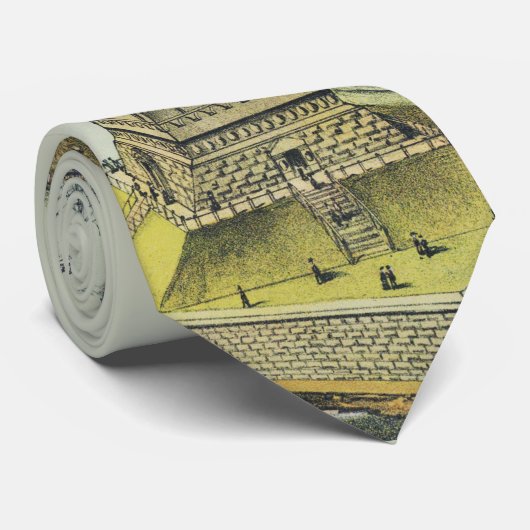 Vrijheidsbeeld Antiek Currier & Ives Print Stropdas (Opgerold)