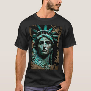 Vrijheidsbeeld Artistieke weergave Lady Libert T-shirt