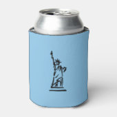 Vrijheidsbeeld Blauw Blikjeskoeler (Blikje Voorkant)