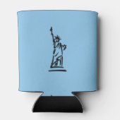 Vrijheidsbeeld Blauw Blikjeskoeler (Achterkant)