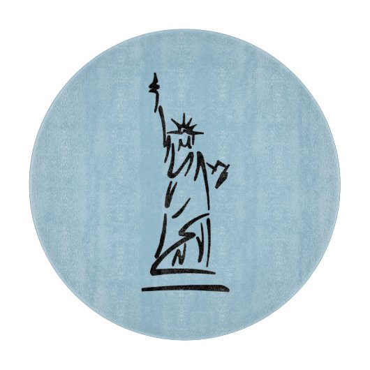 Vrijheidsbeeld Blauw Snijplank (Voorkant)