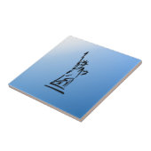 Vrijheidsbeeld Blauw Tegeltje (Zijkant)
