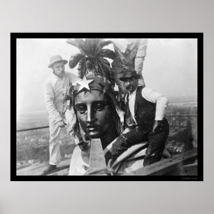 Vrijheidsbeeld bovenop het Capitol 1920 Poster