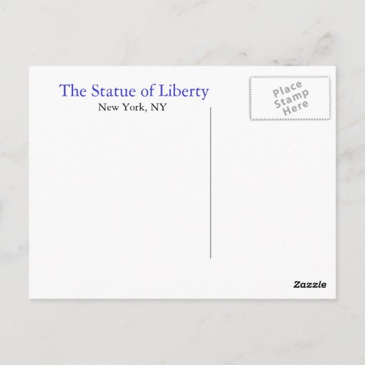 Vrijheidsbeeld Briefkaart (Achterkant)