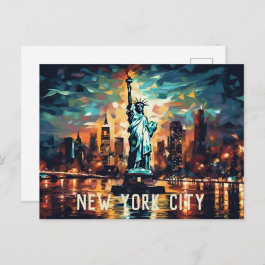 Vrijheidsbeeld Briefkaart New York (Voorkant / Achterkant)