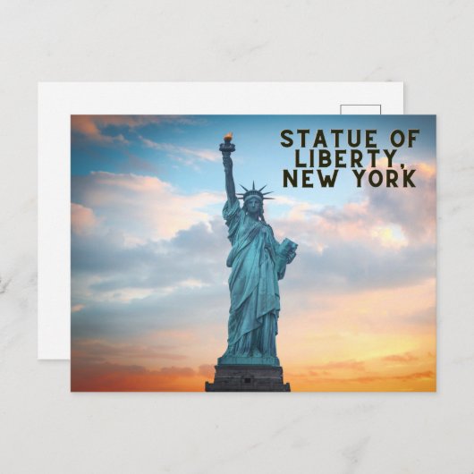 Vrijheidsbeeld, Briefkaart New York (Voorkant / Achterkant)
