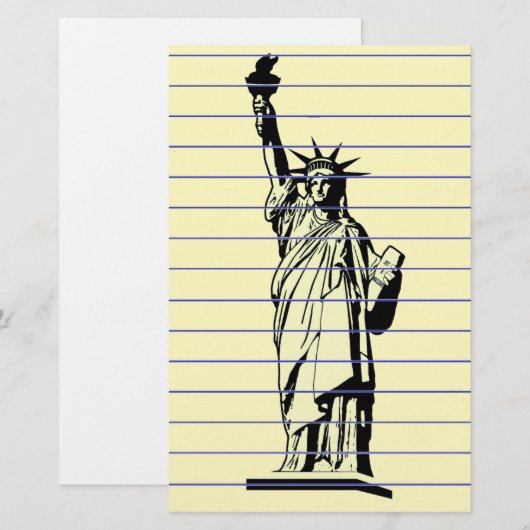 Vrijheidsbeeld Briefpapier (Voorkant / Achterkant)