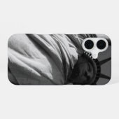 vrijheidsbeeld bw iPhone 16 hoesje (Achterkant horizontaal)