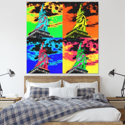 Vrijheidsbeeld Canvas Afdruk (Insitu (Slaapkamer))