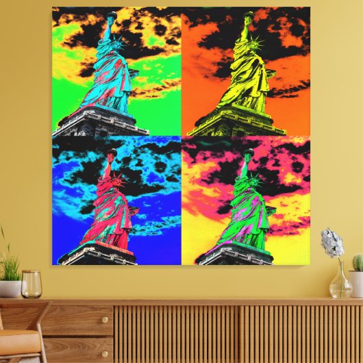 Vrijheidsbeeld Canvas Afdruk (Insitu (Woonkamer))