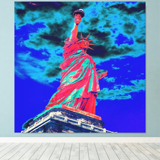 Vrijheidsbeeld Canvas Afdruk (Insitu (Houten vloer))