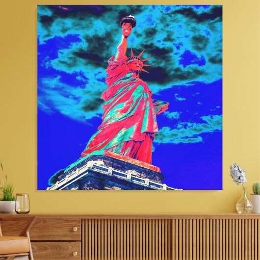 Vrijheidsbeeld Canvas Afdruk (Insitu (Woonkamer))