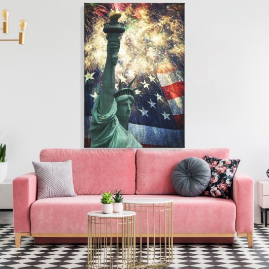 Vrijheidsbeeld Canvas Afdruk (Insitu (Woonkamer))