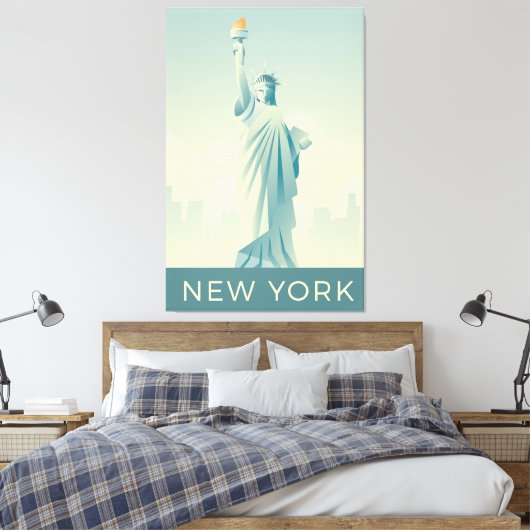 Vrijheidsbeeld Canvas Afdruk (Insitu (Slaapkamer))