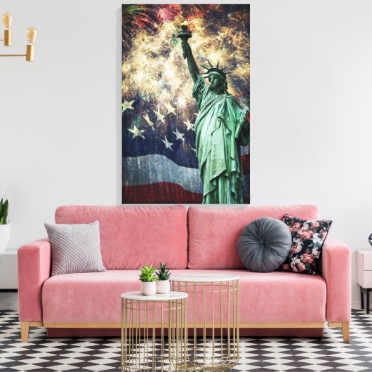 Vrijheidsbeeld Canvas Afdruk (Insitu (Woonkamer))