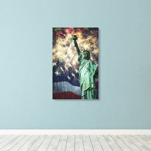 Vrijheidsbeeld Canvas Afdruk (Insitu (Houten vloer))