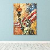  Vrijheidsbeeld Canvas Art Afdruk (Insitu (Houten vloer))