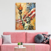  Vrijheidsbeeld Canvas Art Afdruk (Insitu (Woonkamer))
