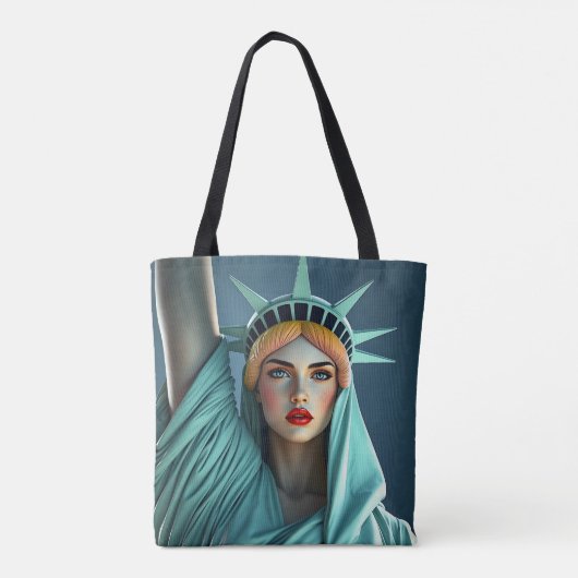 Vrijheidsbeeld Canvas tas (Achterkant)