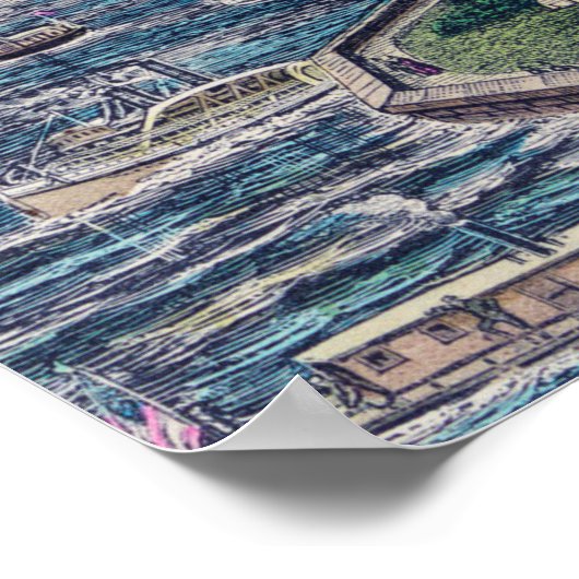 Vrijheidsbeeld dat de wereld verheldert poster (Hoek)