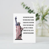 Vrijheidsbeeld de nieuwe kolossus briefkaart (Staand voorkant)