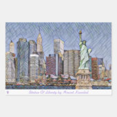 Vrijheidsbeeld door Mirsat Karabel Wrapping Paper (Voorkant)