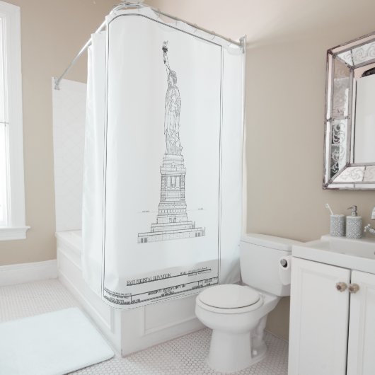 Vrijheidsbeeld Douchegordijn (In situ)