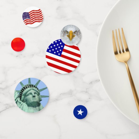 Vrijheidsbeeld, Eagle en Amerikaanse vlag Confetti (Groep)