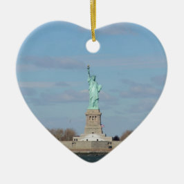 Vrijheidsbeeld Ellis Island Keramisch Ornament