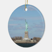 Vrijheidsbeeld Ellis Island Keramisch Ornament (Links)