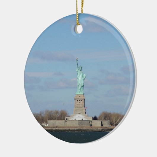 Vrijheidsbeeld Ellis Island Keramisch Ornament (Links)