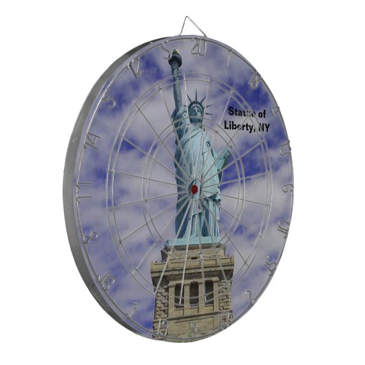 Vrijheidsbeeld, Ellis Island, New York Dartbord (Voorkant Links)