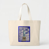 Vrijheidsbeeld, Ellis Island, New York Grote Tote Bag (Voorkant)