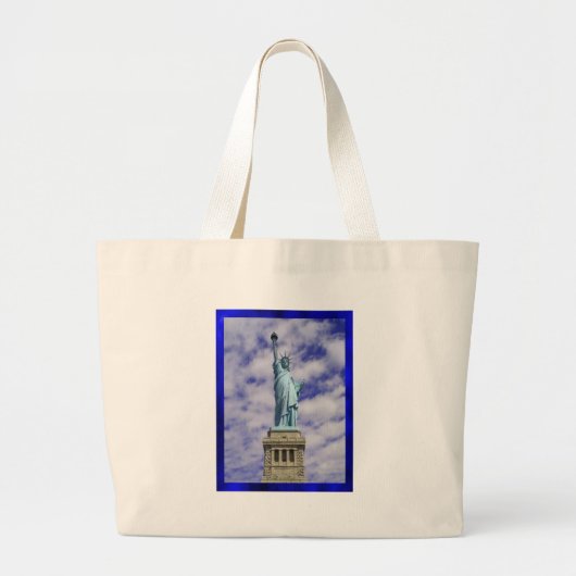 Vrijheidsbeeld, Ellis Island, New York Grote Tote Bag (Voorkant)