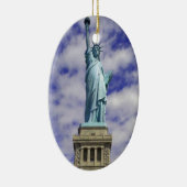 Vrijheidsbeeld, Ellis Island, New York Keramisch Ornament (Rechts)