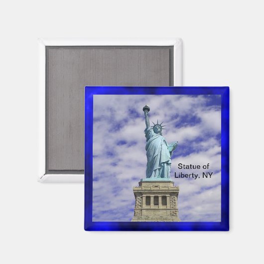 Vrijheidsbeeld, Ellis Island, New York Magneet (Voorkant / Achterkant)