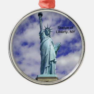 Vrijheidsbeeld, Ellis Island, New York Metalen Ornament