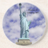 Vrijheidsbeeld, Ellis Island, New York Zandsteen Onderzetter (Voorkant)