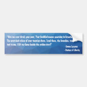 Vrijheidsbeeld Emma Lazarus Quote Bumpersticker (Voorkant)