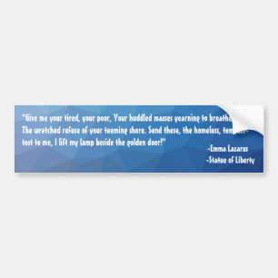 Vrijheidsbeeld Emma Lazarus Quote Bumpersticker