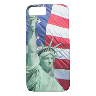 Vrijheidsbeeld en Amerikaanse vlag iPhone 8/7 Hoesje
