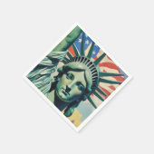 Vrijheidsbeeld en Amerikaanse vlag kunst New York Servet (Hoek)