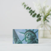 Vrijheidsbeeld en Amerikaanse vlag Visitekaartje (Staand voorkant)
