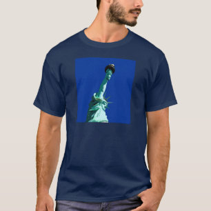 Vrijheidsbeeld en blauw luchtruim t-shirt